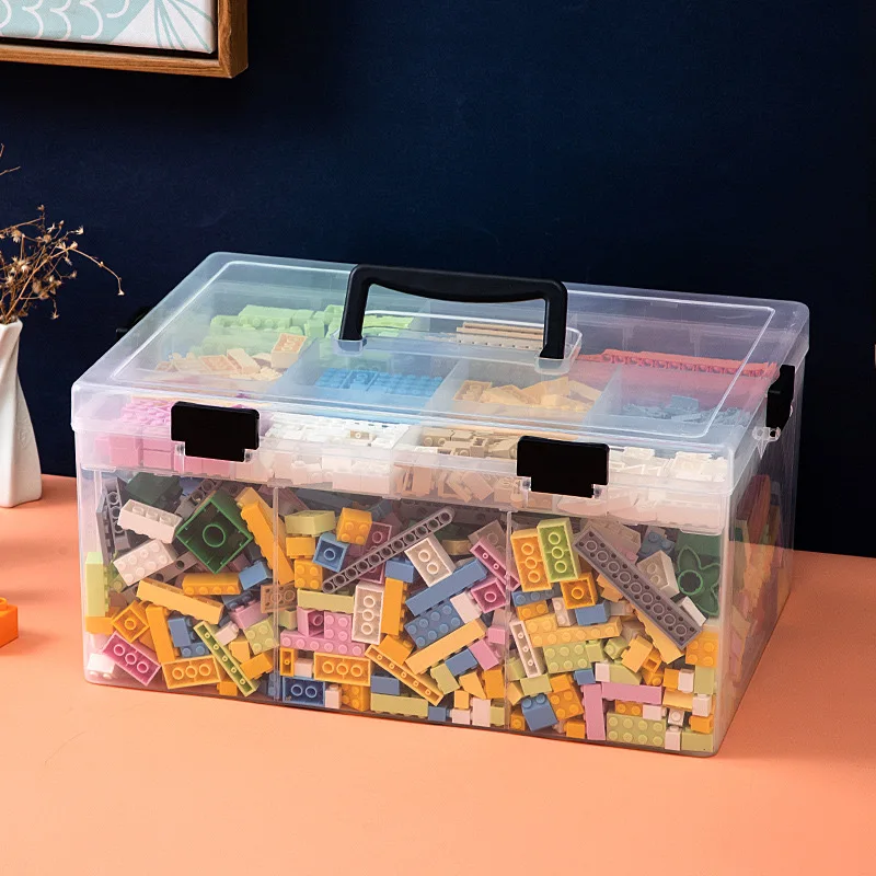 Storage Organizer Divided Detachable Storage Box Toy with Lid Children Foldable Opp Bag Transparent Multi Functional Plastic