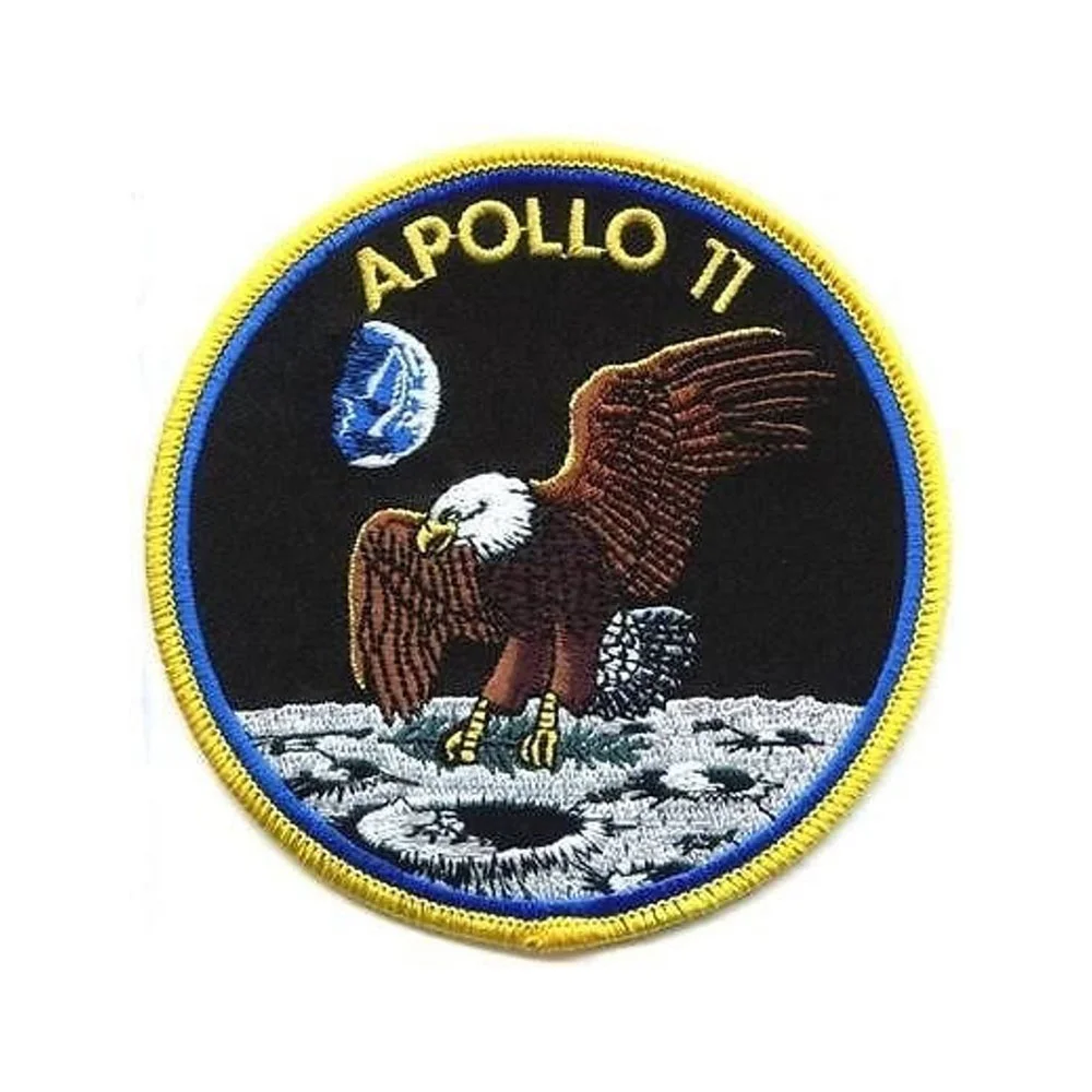 НАСА Apollo 11 нашивка с вышивкой Железный или пришивной значок аппликация астронавт Космос костюм сувенир DIY костюм Apollo Moon
