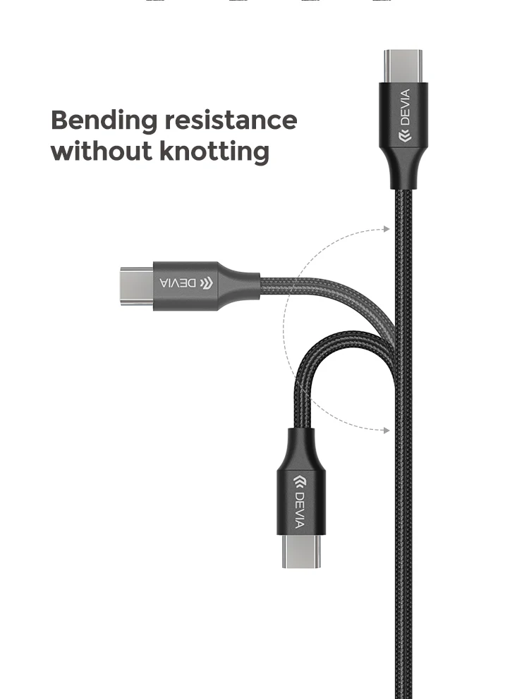 Devia трендовые продукты новейший мобильный телефон usb micro c гибкий кабель для передачи данных