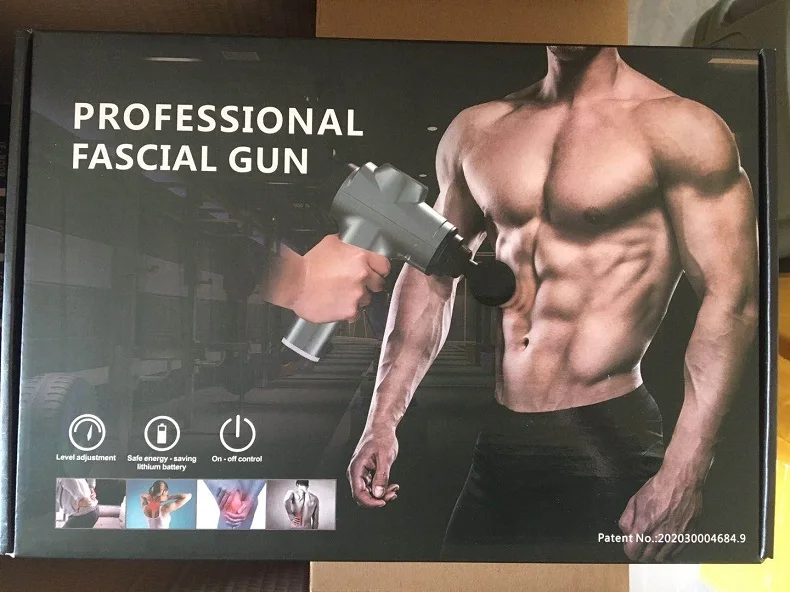  2021 massage gun dropshipping with lcd screen rechargeable fascial massager