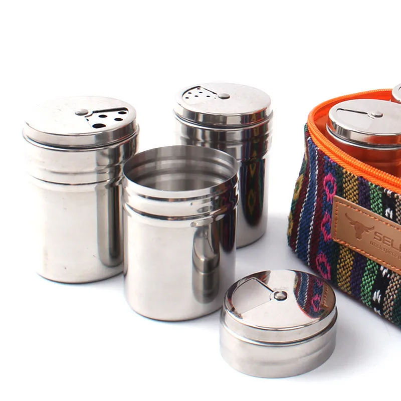 Herb & Spice Tools Camping Cooking Apothecary Jars Spice Jar Seasoning Pot Stainless Steel