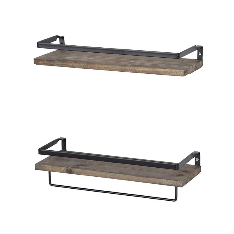 Wooden Floating Wall Mounted Shelves Spot Suspended Bathroom Storage Shelving Kitchen Living Room Partition Wall Display Shelves