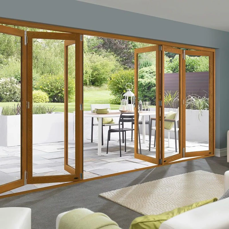 Best Price Folding Sliding Aluminum Doors Patio Bifold Door Black Accordion with Double Glazing Folding Doors