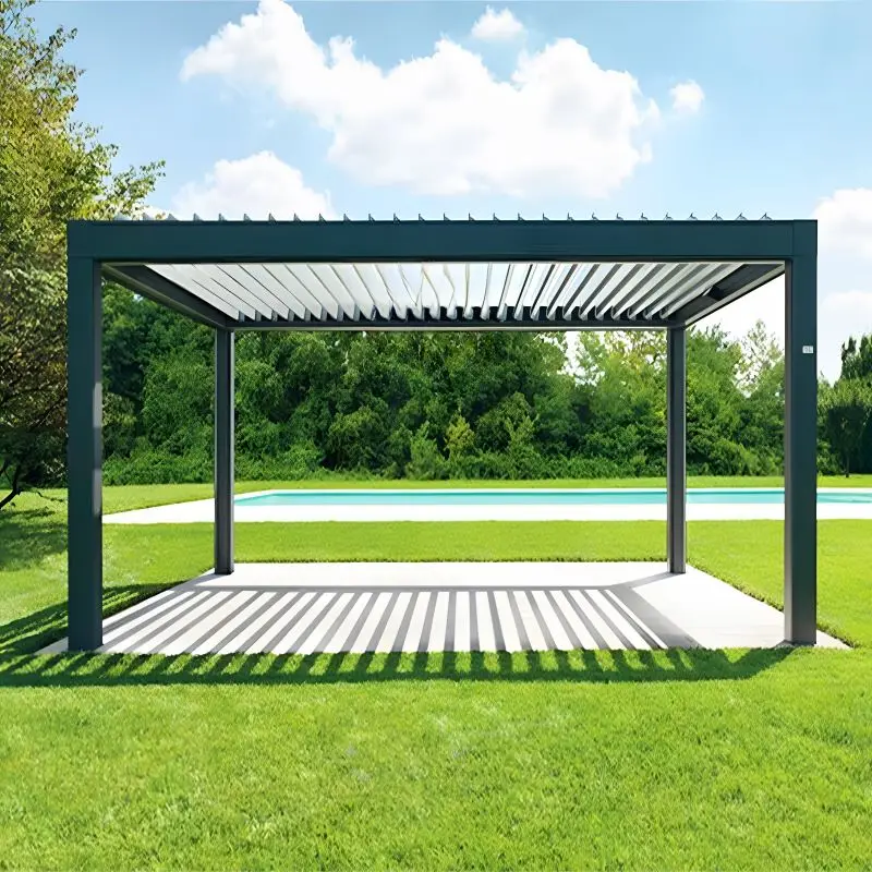 Factory Bulk Wholesale Can Be Customized Italian Outdoor Sunshade Rainproof Garden Courtyard Aluminum Pergola