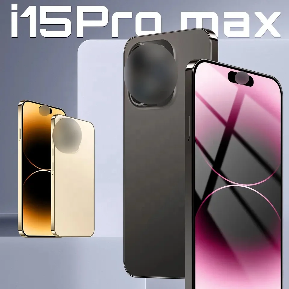 Fast Dropship I 15 Pro Max Unlocked Cell Phone 7.3 Inch Big Screen 16gb+1tb Dual Sim Android Original Smart 5g Mobile Phone