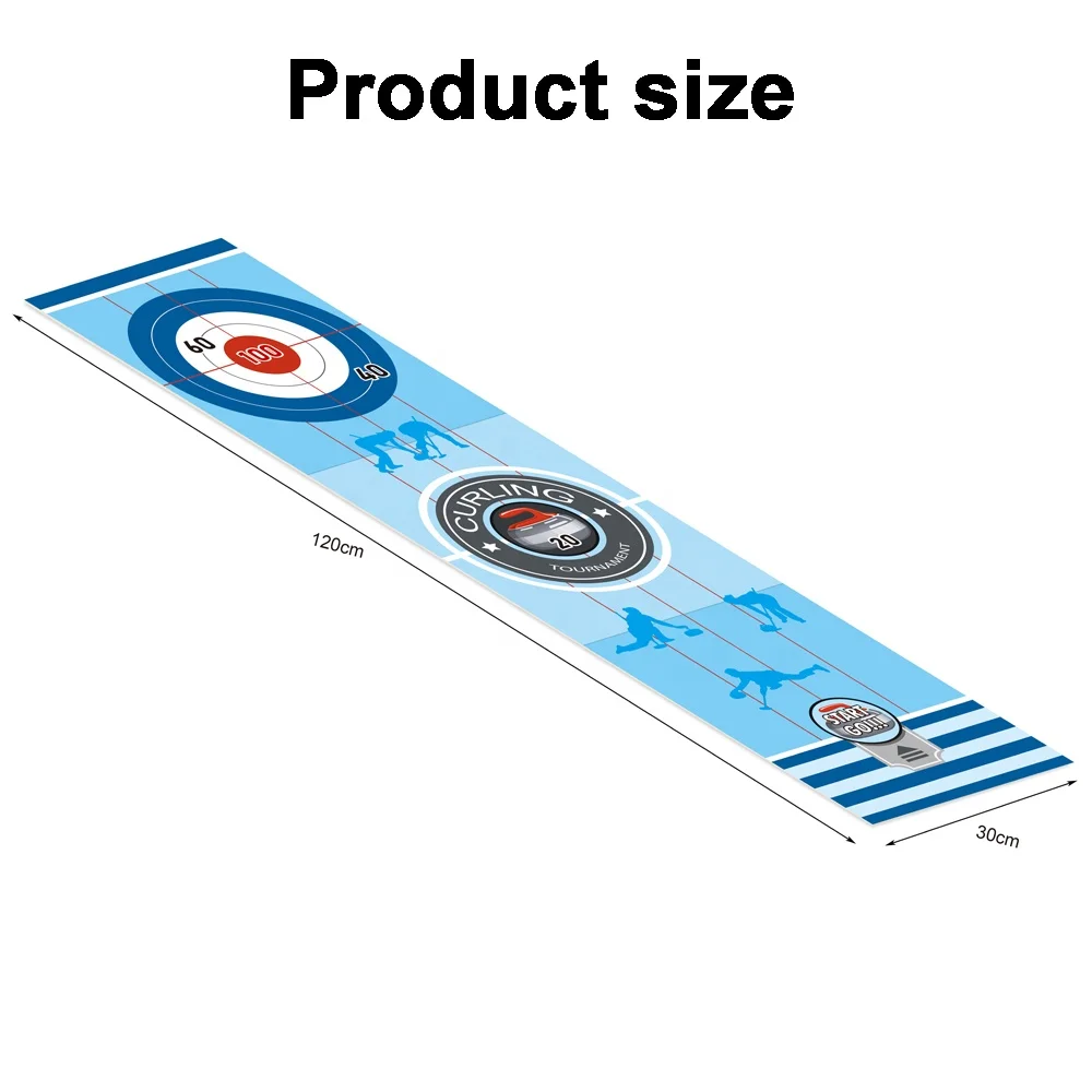Tabletop sport toy portable fun mini curling game set kids and adults shuffleboard pucks board game curling toy for family game