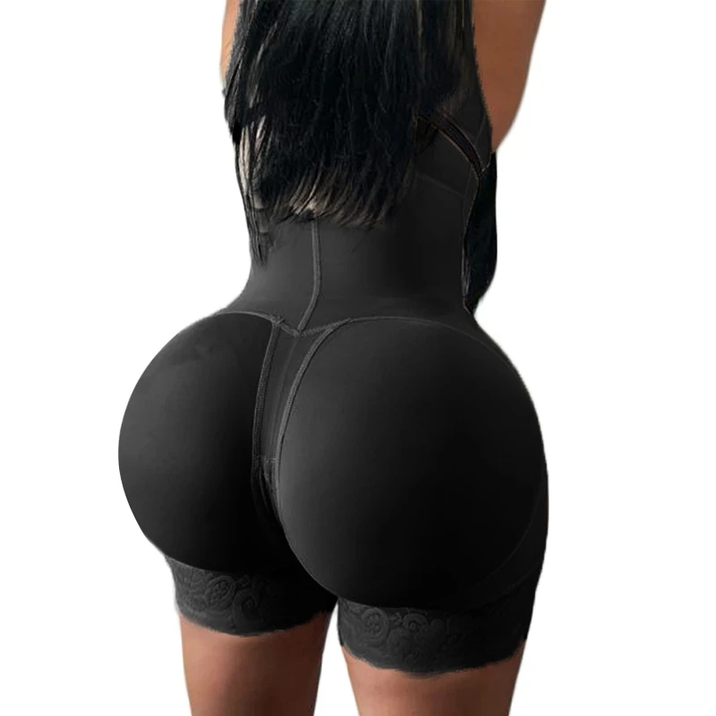 High Compression Waist Slimming Bodysuit Corset Top with Hooks Straps Sleeveless body shapers waist&butt lifter shorts for women