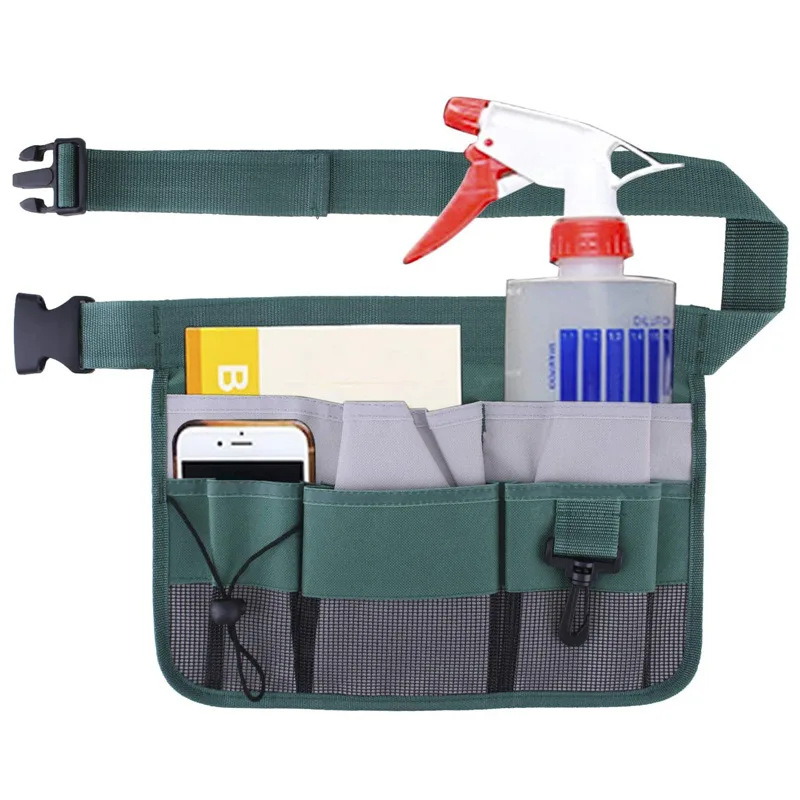 Gardening Tool Waist Bag Belt Heavy Duty Oxford Tool Apron With 7 Pockets Chest Bags