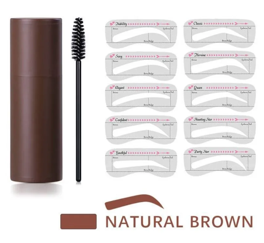 Eyebrow Cosmetics Hot Sell Stamp and Stencil Kit For Brow Waterproof Eyebrow Powder Stamp Instantly Color Tint Shape your Brows