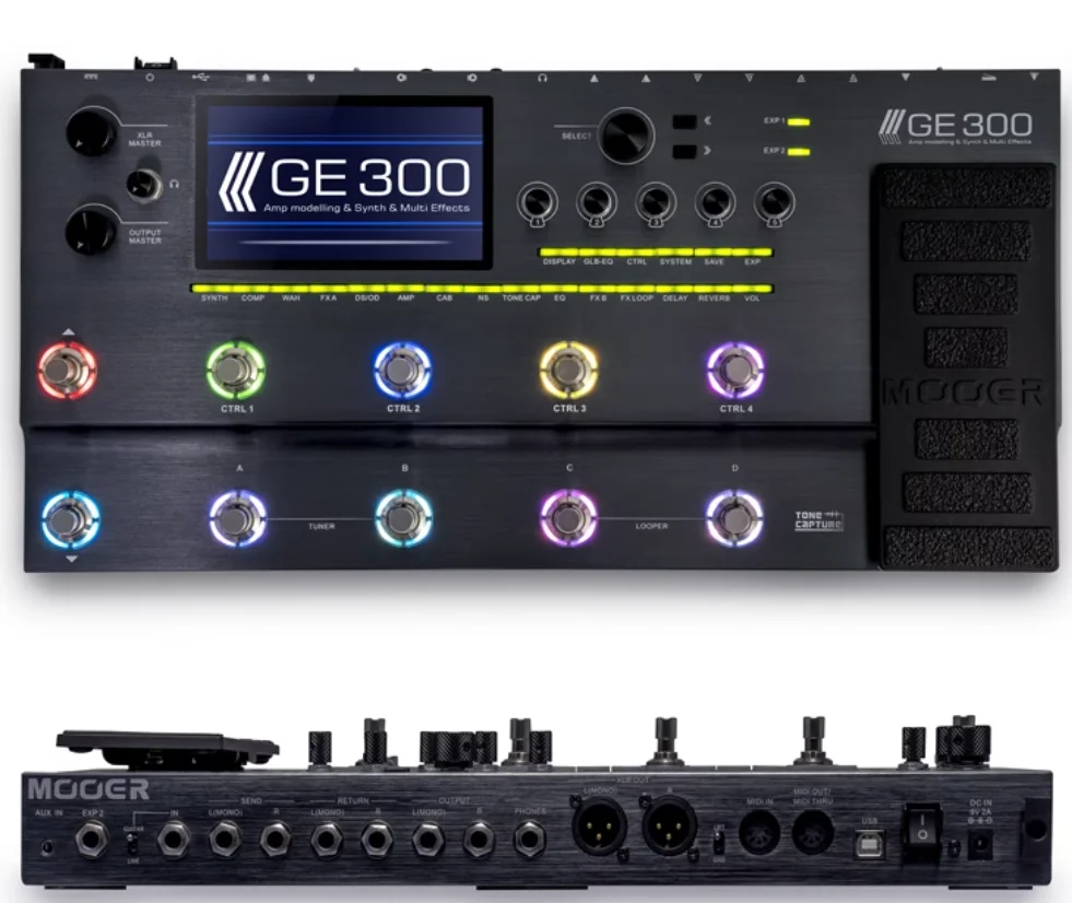 MOOER GE300 Electric Guitar Integrated Effect Device Speaker Simulation Recording IR Sampling