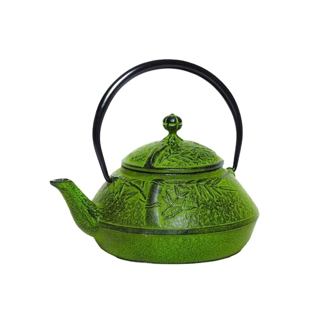 0.6L chinese cast iron teapot with brass handle