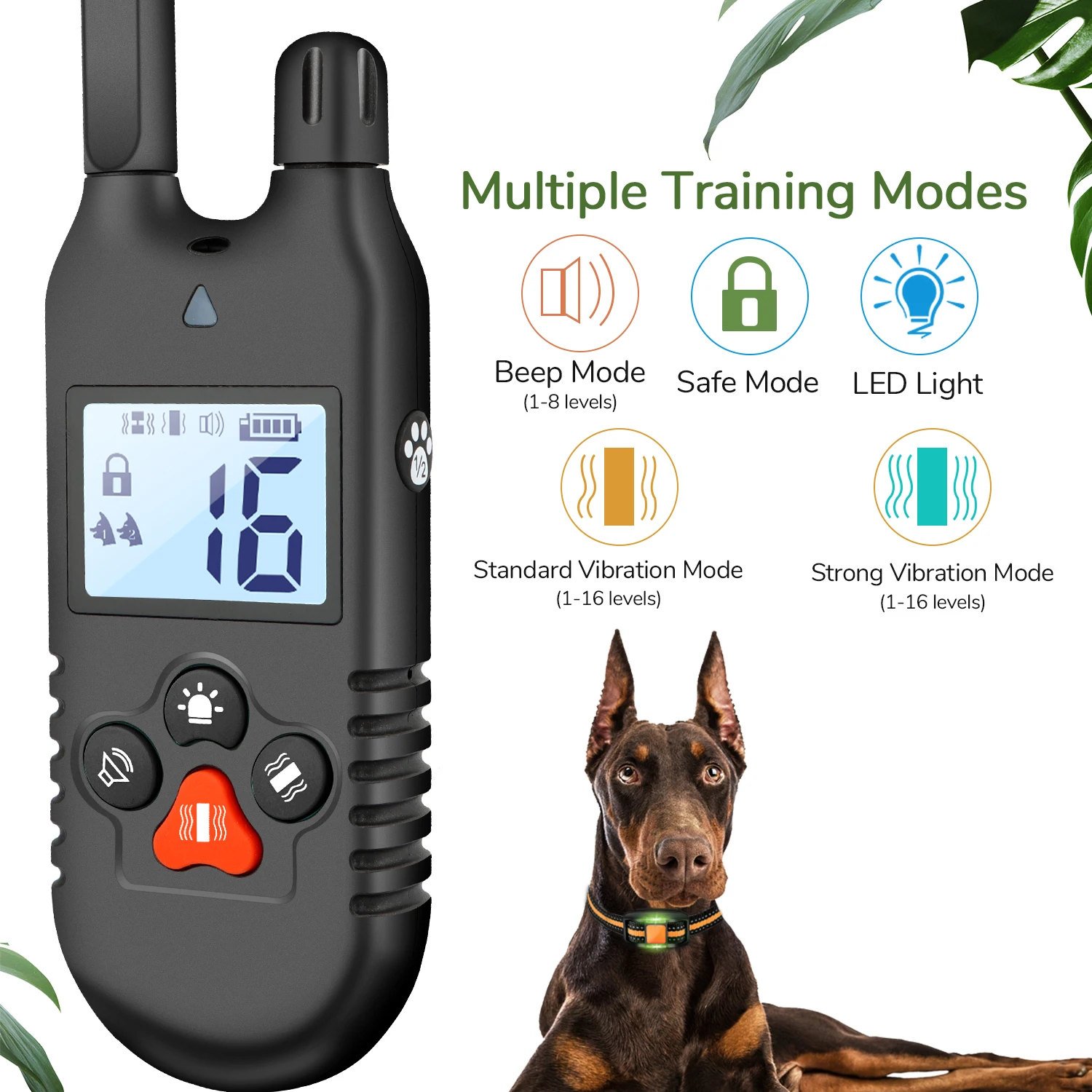 2024 Humane Dog  Training Collar No Shock Stop Barking Rechargeable for Small Medium Large Dogs Excessive Barking Pet Corrector