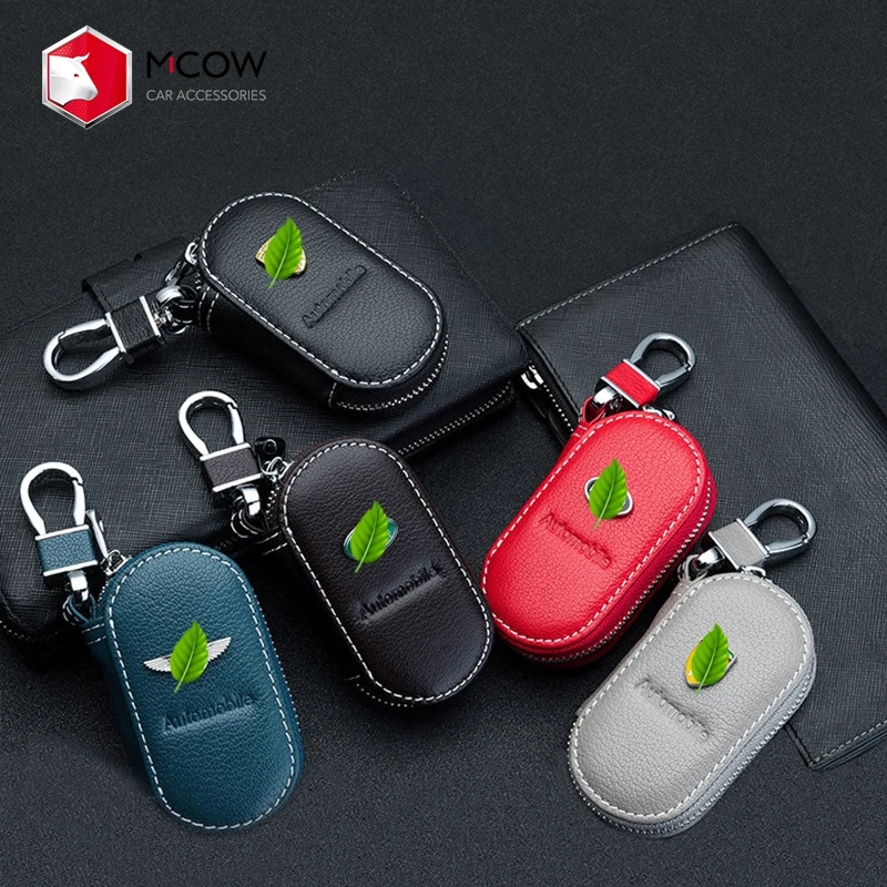 
Mcow 2019 Fashion Vintage Genuine Leather Mens Key Wallet With Zipper 