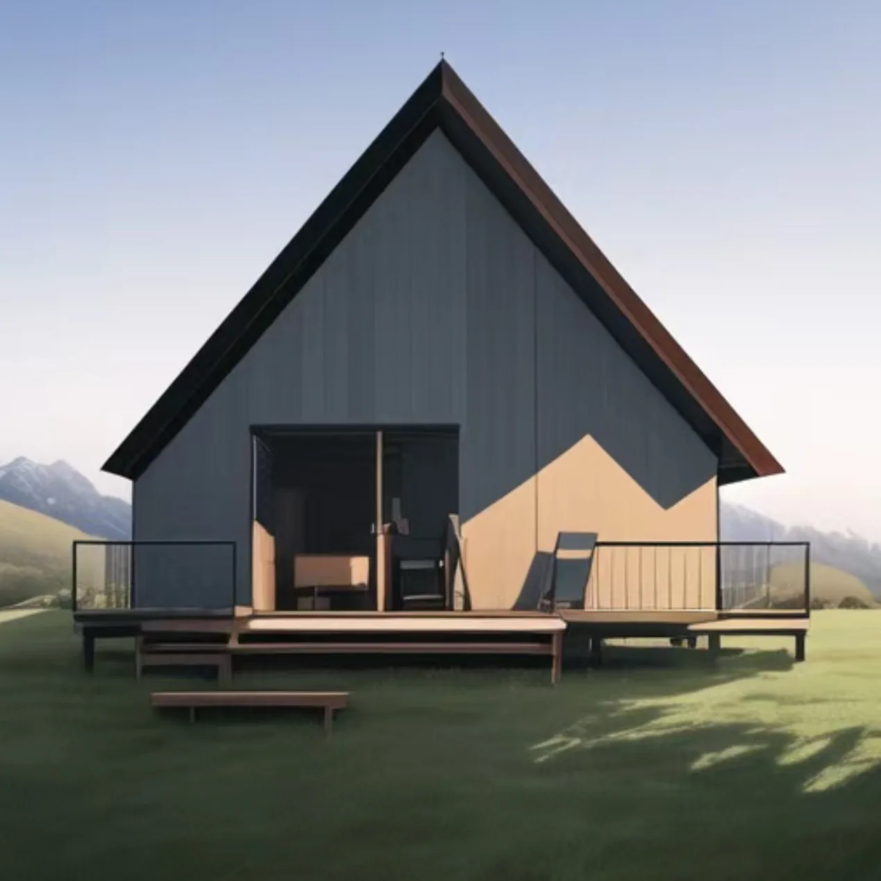 Luxury Triangular Container House Steel Mobile B&B Space Capsule for Leisure Vacation Internet Celebrity Hotel Landscape