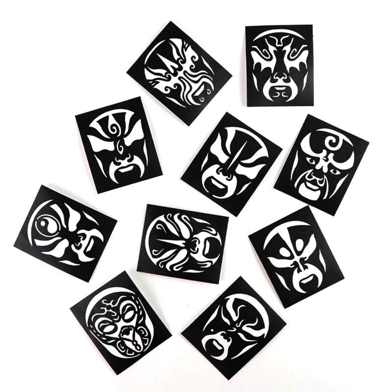 GP  Beijing Opera Wholesale custom adhesive face paint tattoo stencil drawing body painting and Face Paint stencil for DIY