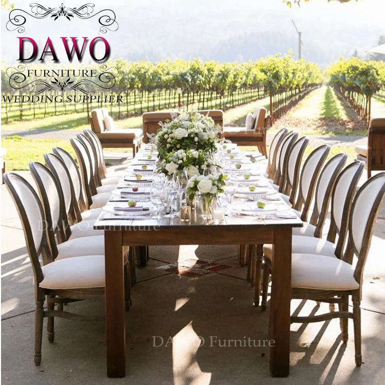 French style round solid wood dining chair round wood chair