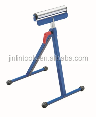 
Adjustable height foldable 60kgs steel single roller stand sawhorse trestle 