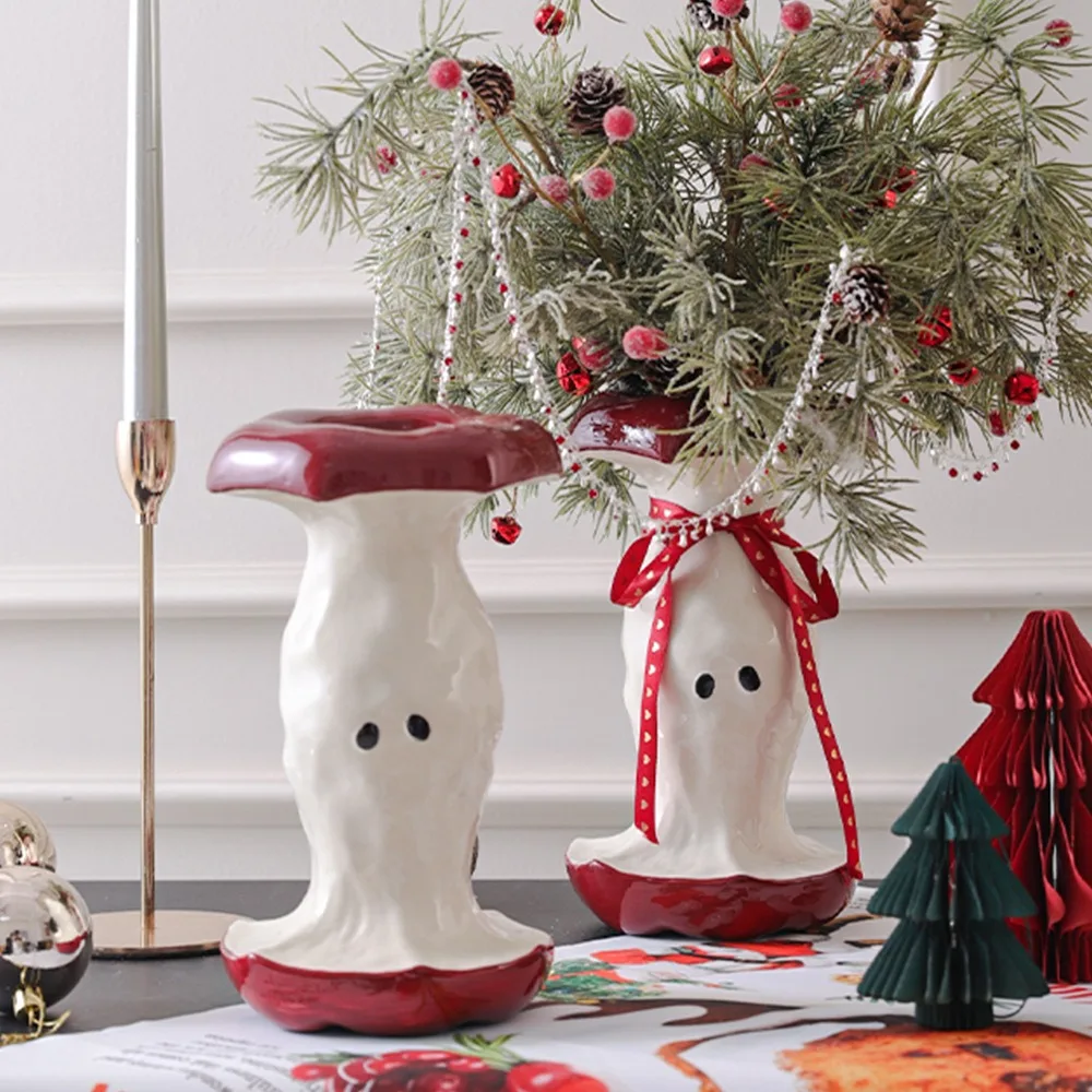 Керамическая ваза «Яблоко» для цветочных композиций новогодний подарок