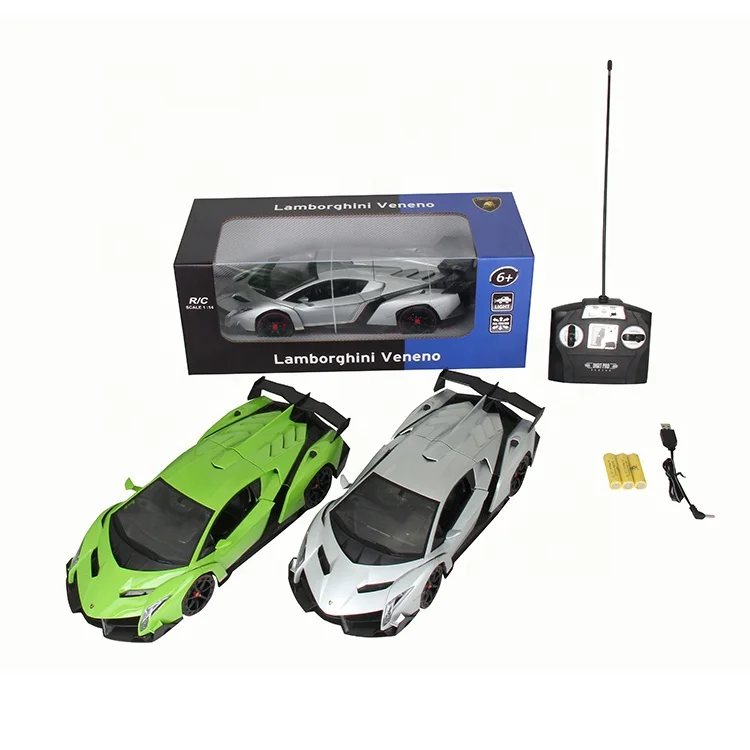 Hot selling 2.4G 1:14 series simulation remote control Lamborghini racing cars with lights Radio Control Toys mini rc car kit
