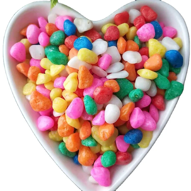 dyed colorful stone color stone for decoration aquarium  pebbles price