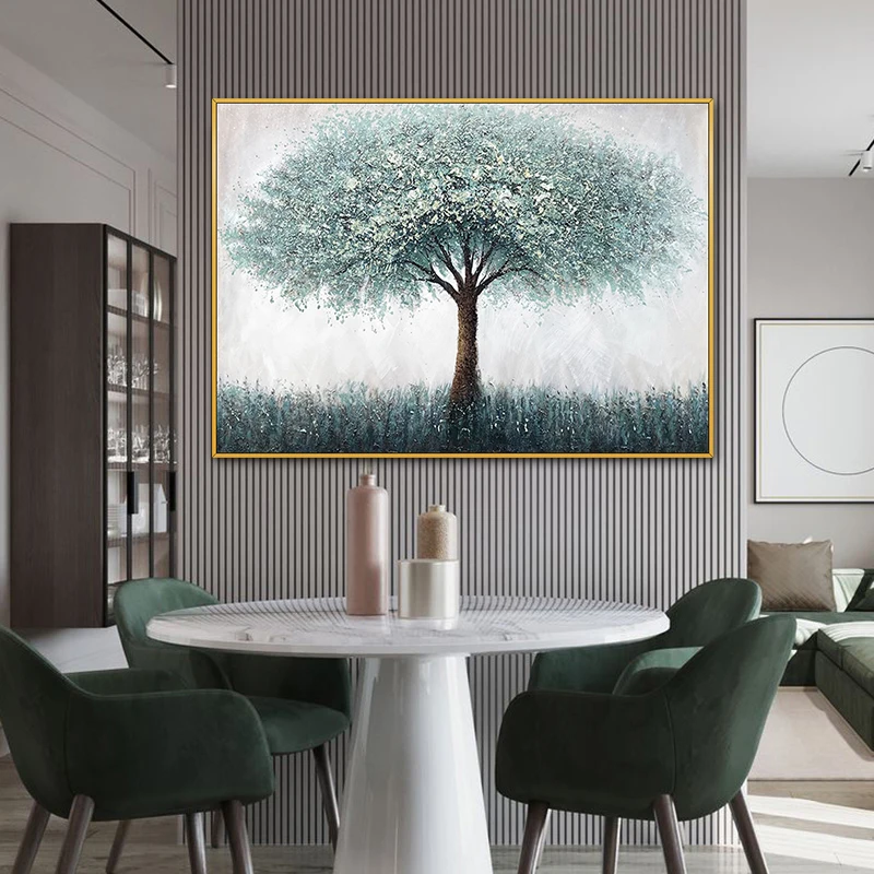 Newest Chinese Creative Tree Abstract Oil Painting on Canvas for Home Decor Hotel Project