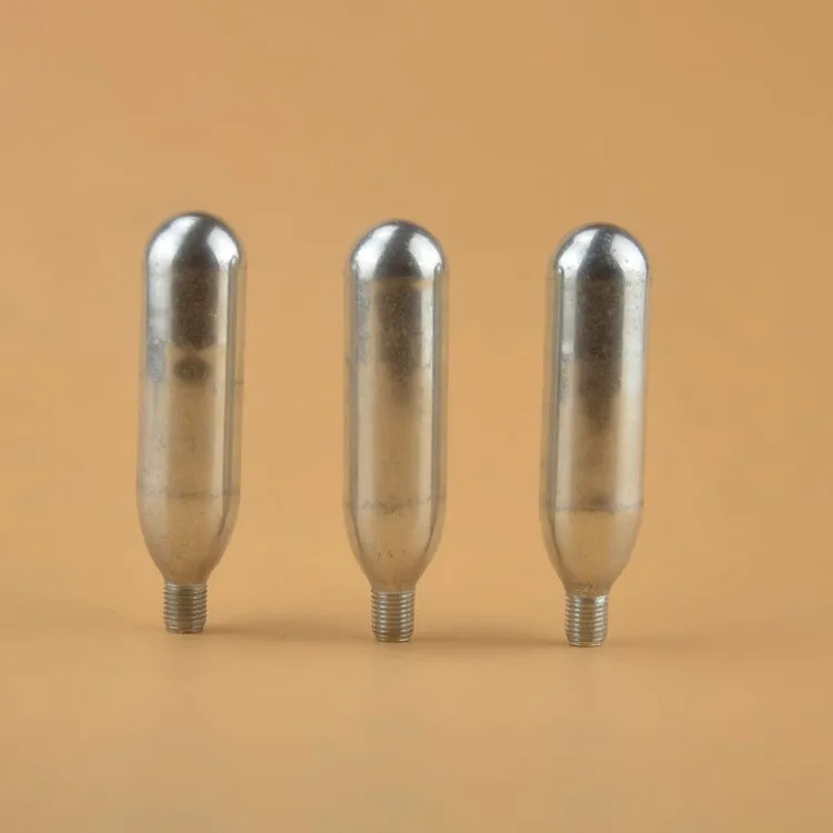 
High quality stainless steel mini co2 gas cylinder 12g 16g cylinder 