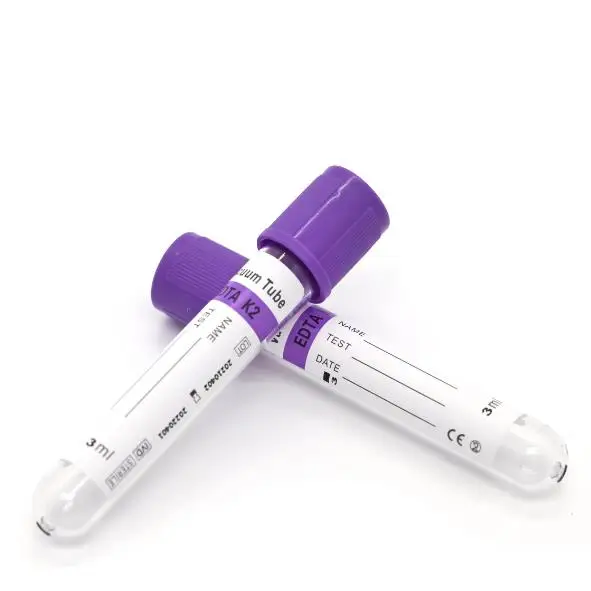 High Quality Laboratory Glass or PET Material Vacuum Blood Collection Tubes EDTA Tubes