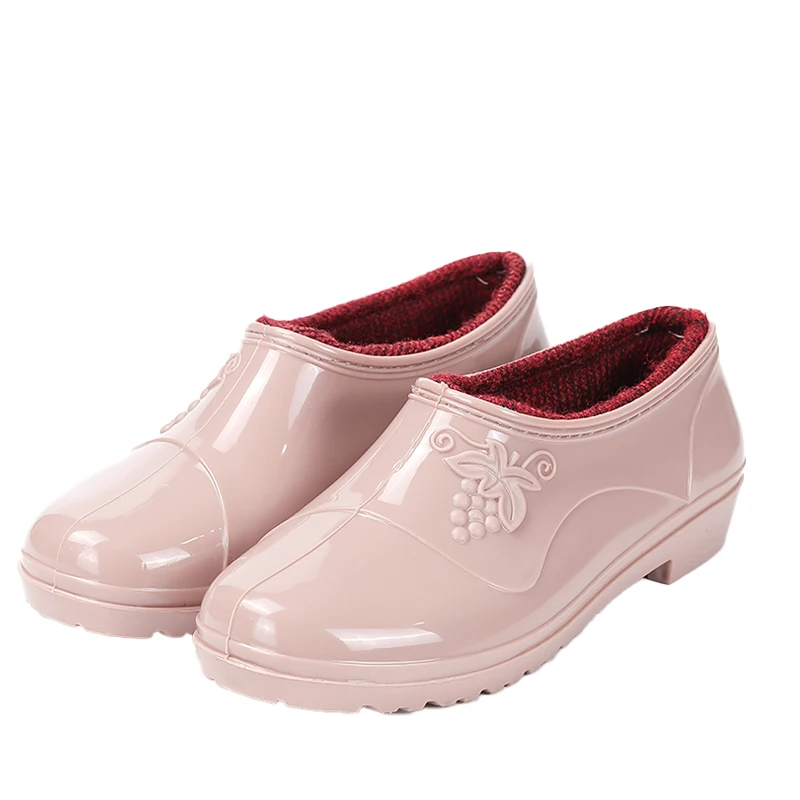 Wholesale Unisex Ankle Boots Light Weight round Toe Rubber Anti-Slip Nonwoven Lining Rubber Boots