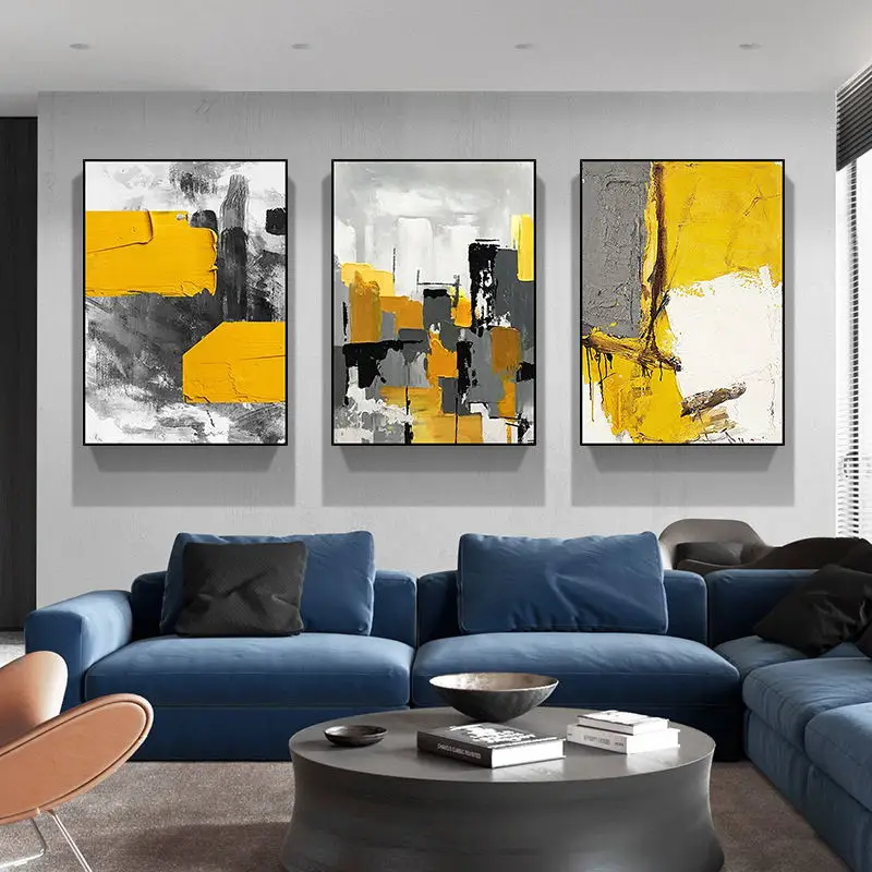 
Chinese factory frame DIY Abstract Canvas Oil Paintings for living room 