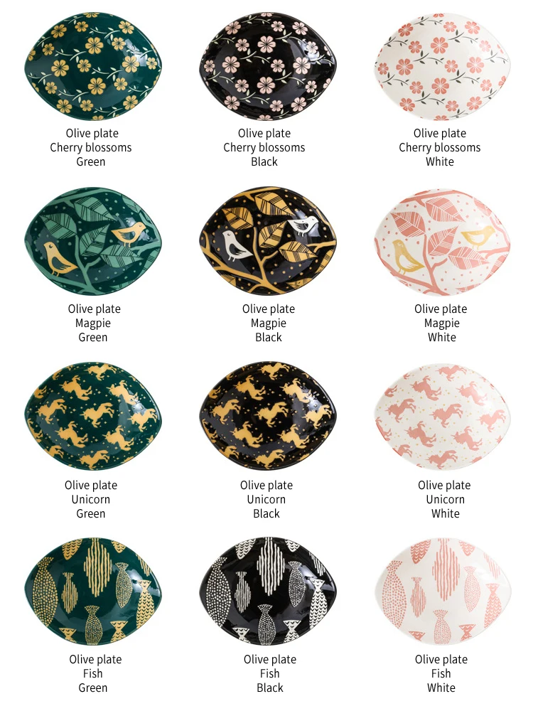 Under Glazed Square Dinner Plates Angled Salad Bowls Pizza Plate Ceramic Dinnerware Set Fish Plates for Restaurants