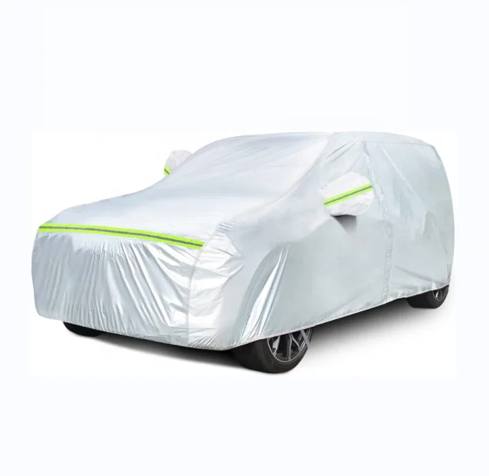 Woqi Universal Fit Waterproof Sun Shade PEVA Cotton Outdoor SUV Full Car Cover With Reflective