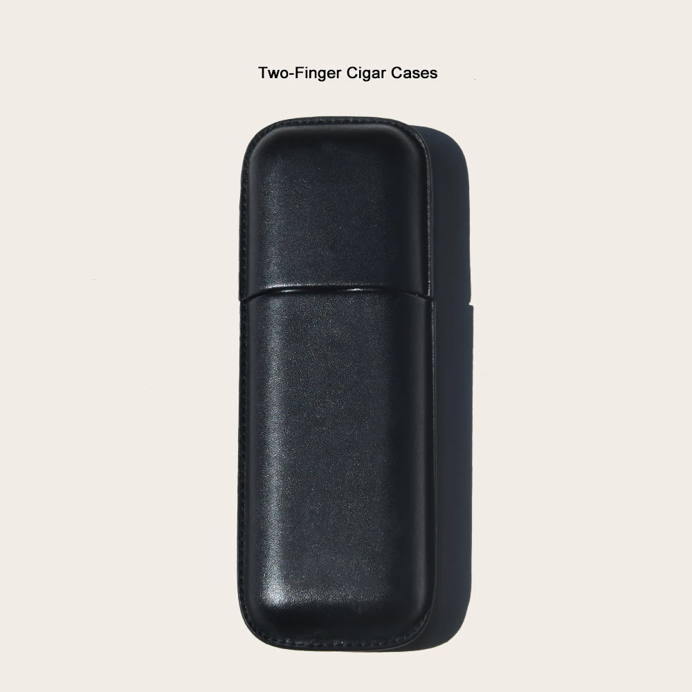 Wholesale new design luxury travel cigar packaging accessories oil wax genuine leather cigar holder case