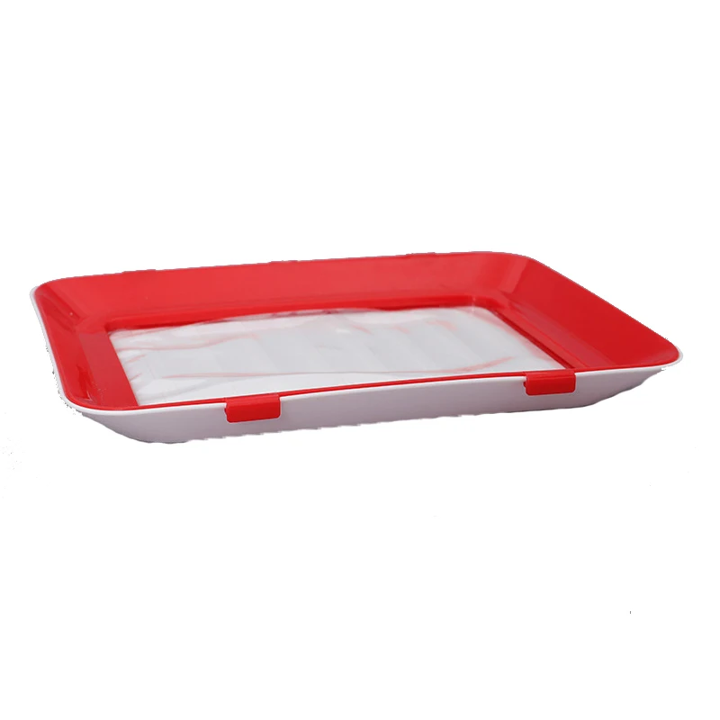 Eco Storage Catering Lid Container Fresh Keeping Kitchen Ware Creative Stackable Reusable PP Plastic Food Preservation Tray