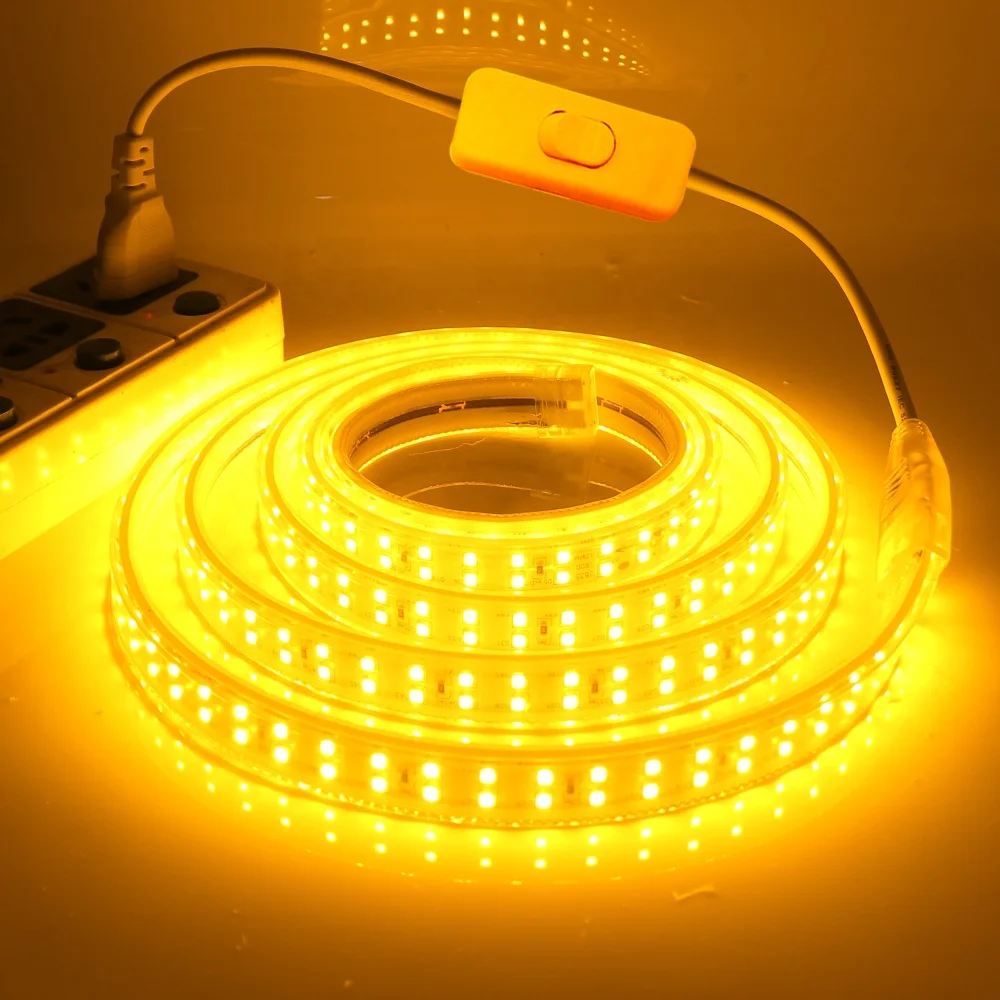 10 Years Factory Supply Free Sample New Design 220V Durable Led Strip 2835 180leds double row 110v