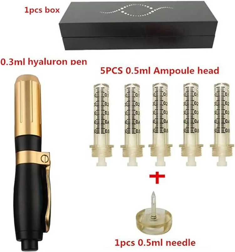 2 in 1 3ml 5ml Korea free ampoule syringe Automatic injector Facial cross linked hyaluronic Injection acid lips hyaluronic pen