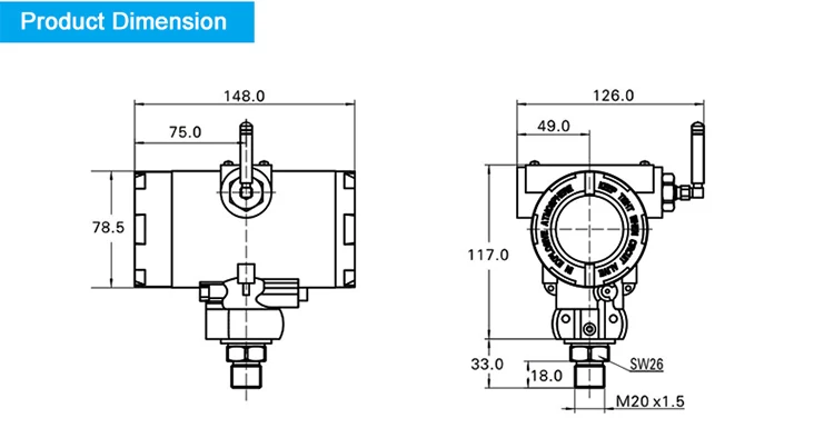  FST100-1102 Lorawan 868 МГц 60 МПа Датчик газа 5 бар датчик давления