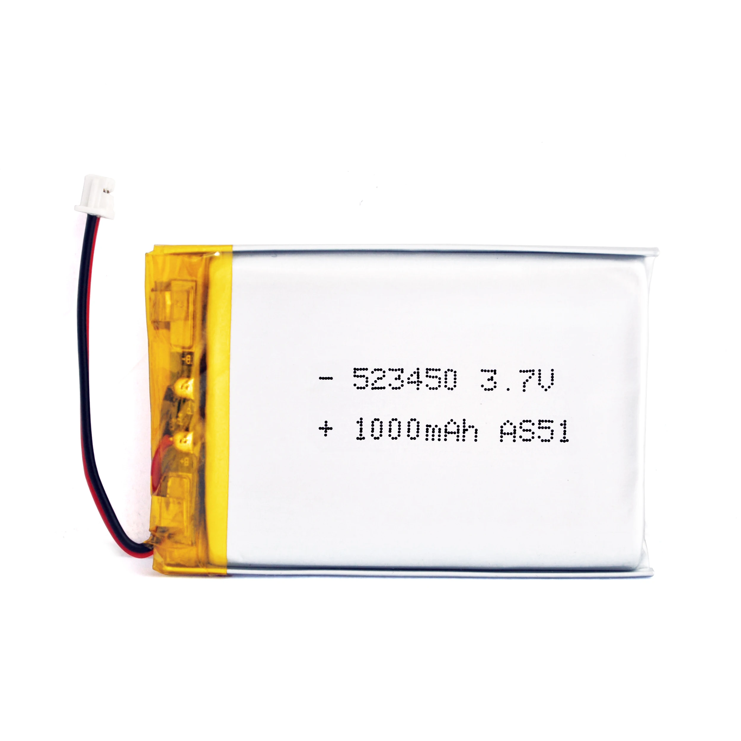 UL/CE Rechargeable Voltage 3.7V 1000mAh 523450 Lipo Batteries for Digital Video Device