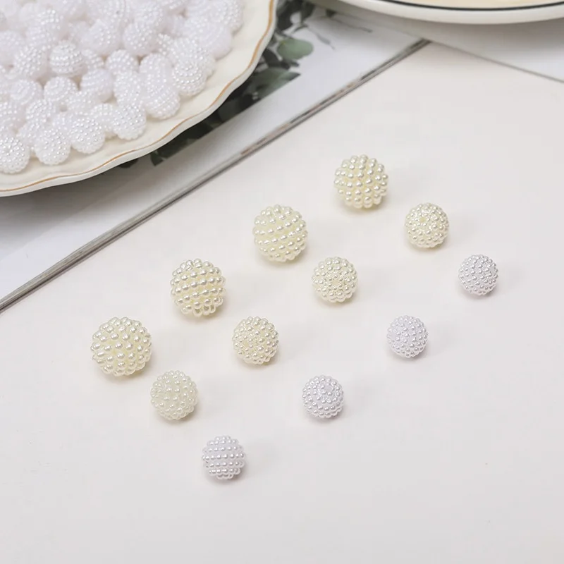 Оптовая продажа красочные круглые бусины Waxberry из АБС-пластика с жемчугом для маркировки ювелирных