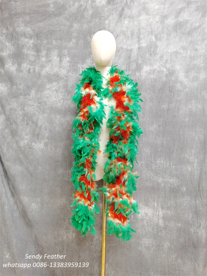 2 tone Chandelle Boa Decorative Turkey Feather Boa Great for Party, Halloween Costume, Christmas Tree