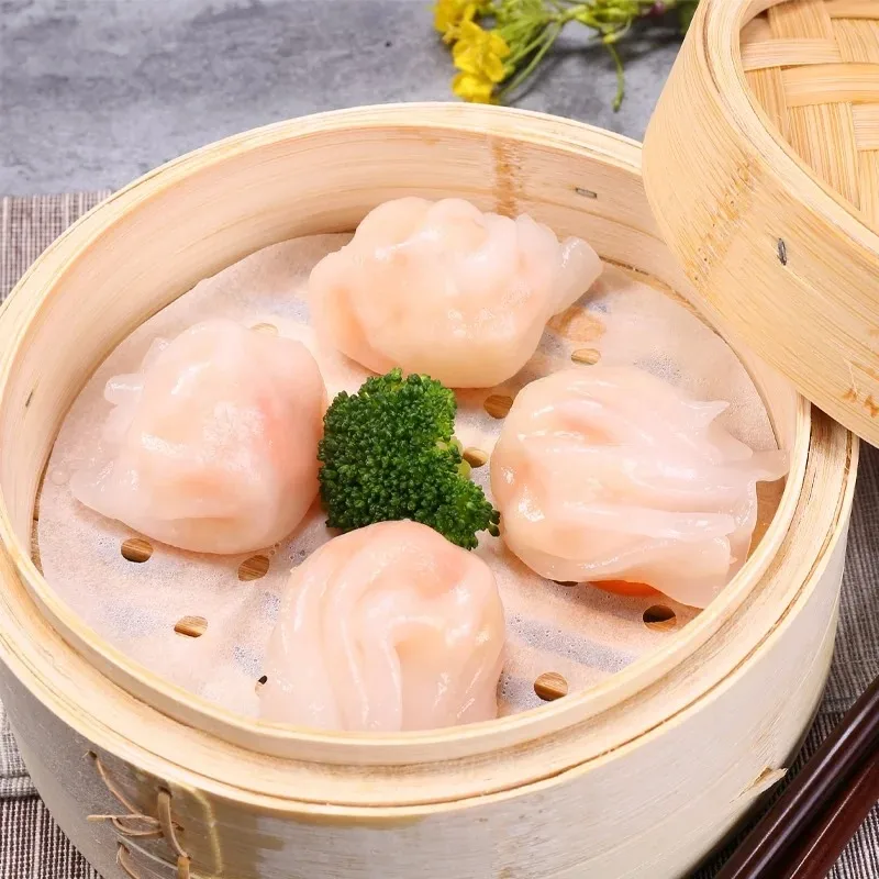 Китайские вкусные продукты замороженные мгновенные приготовленные на пару хрустальные пельмени с креветками готовые к употреблению Jiaozi
