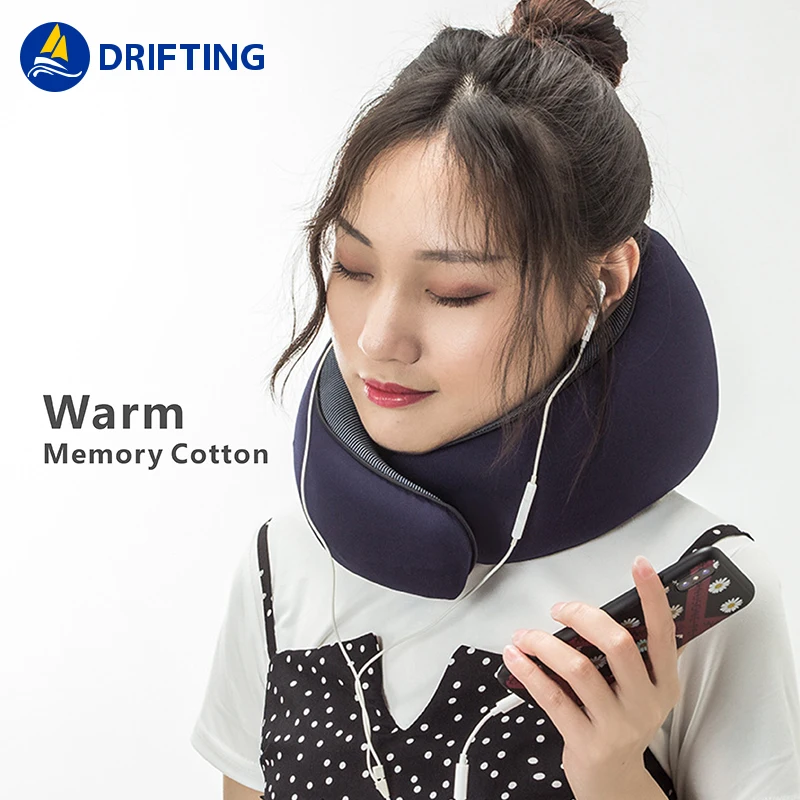 
Magnetic adjustment buckle Portable travel aircraft U-shaped slow rebound Memory foam Travel neck pillow 