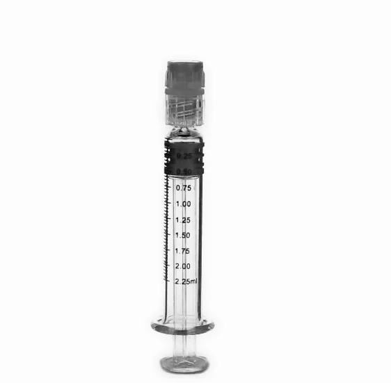 Spot Supply 2.25ml Glass Prefill Syringe Luer Lock Injection Manual Medical Dental Glass Injectable Bottle