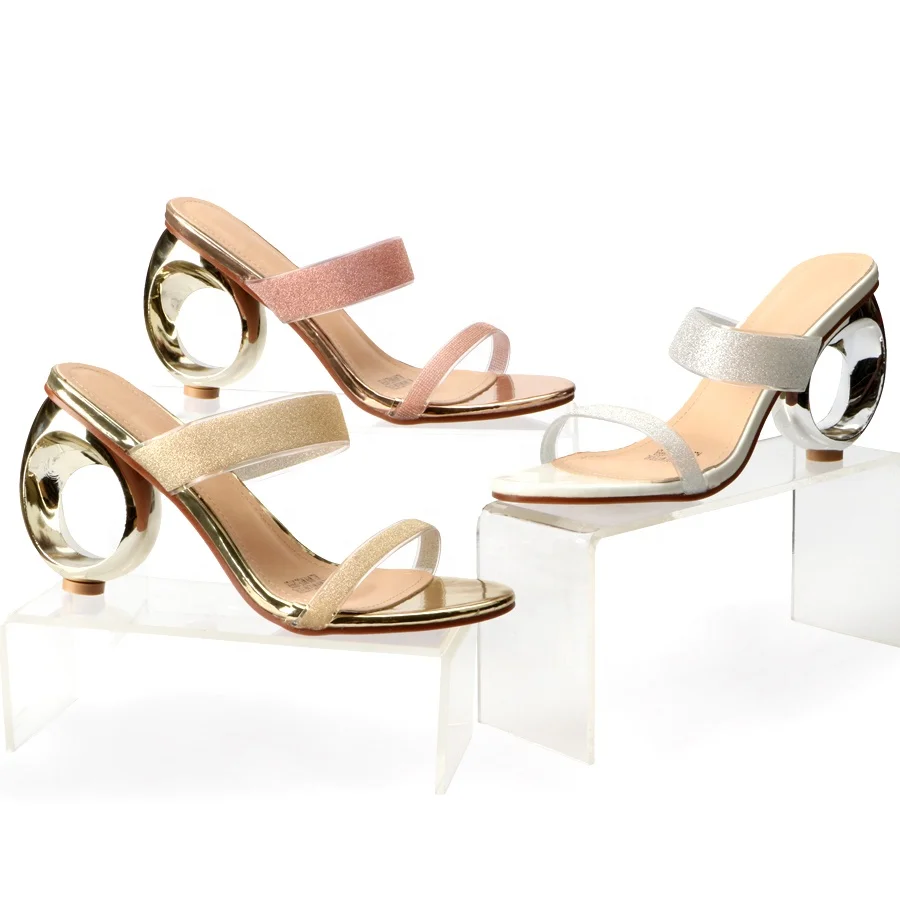 Professional manufacturer cheap Slippers Shoes Women  Clear Elegant High Heels Shoes Woman Sexy Ladies Party Club Dress Slippers