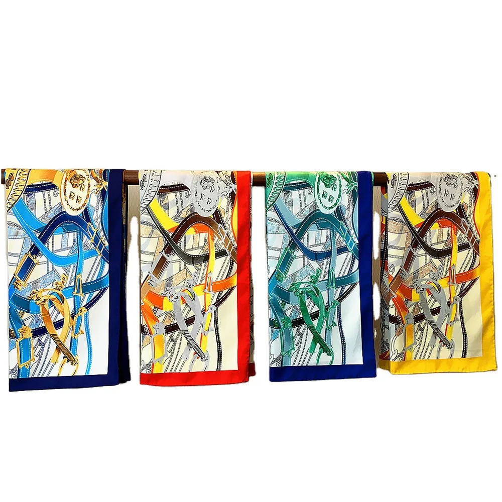 Женский шелковый шарф для украшения одежды