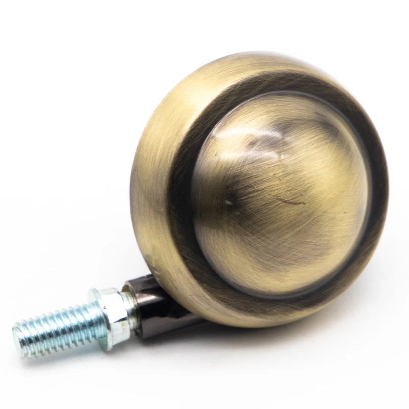 Wholesale Customized Gold Metal Caster Wheels High-Grade Brass Ball Caster for Furniture & Hospital 63mm Diameter 2.5 Inches