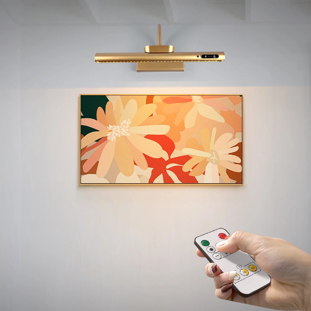 Customizable LED Battery Operated Picture Light Dimmable three mode Wall Lights Rotatable Light Head Wall Lamp