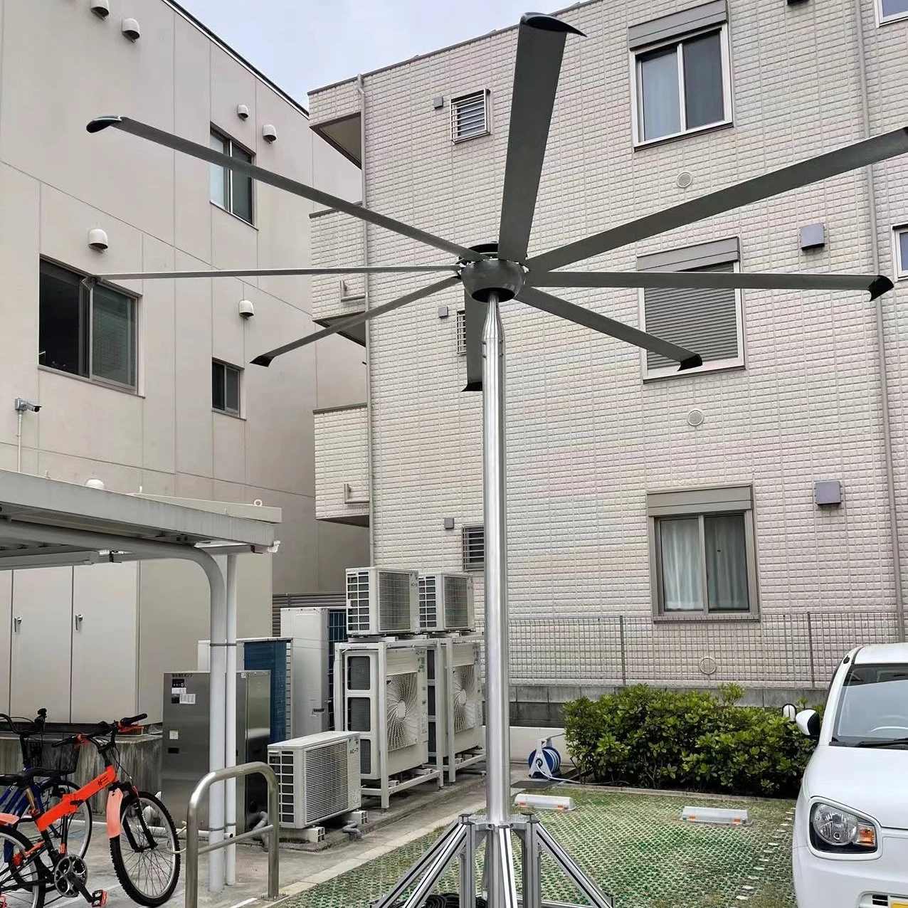 Large Outdoor 4.2M 14 Feet HVLS Pedestal Floor Fan for Coffee Bar