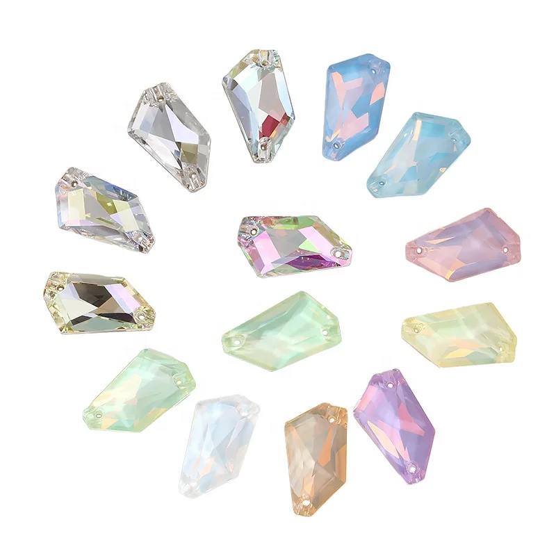 Customization High-Quality crooked diamond FLAT BUCKLE crystal glass rhinestone Accessories