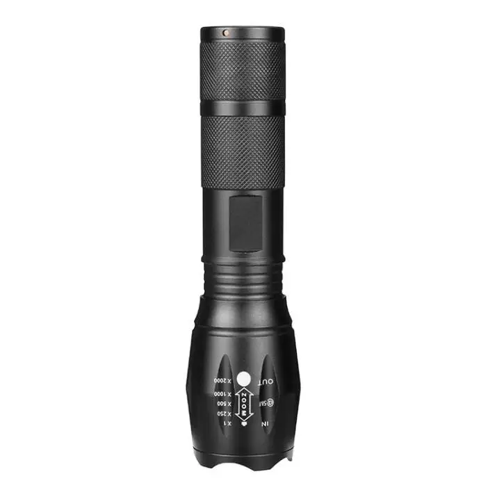 
Waterproof XML T6 zoomable Tactical Aluminum Hunting Hiking handheld 18650 Battery flashlight Torch Lamp Lights 