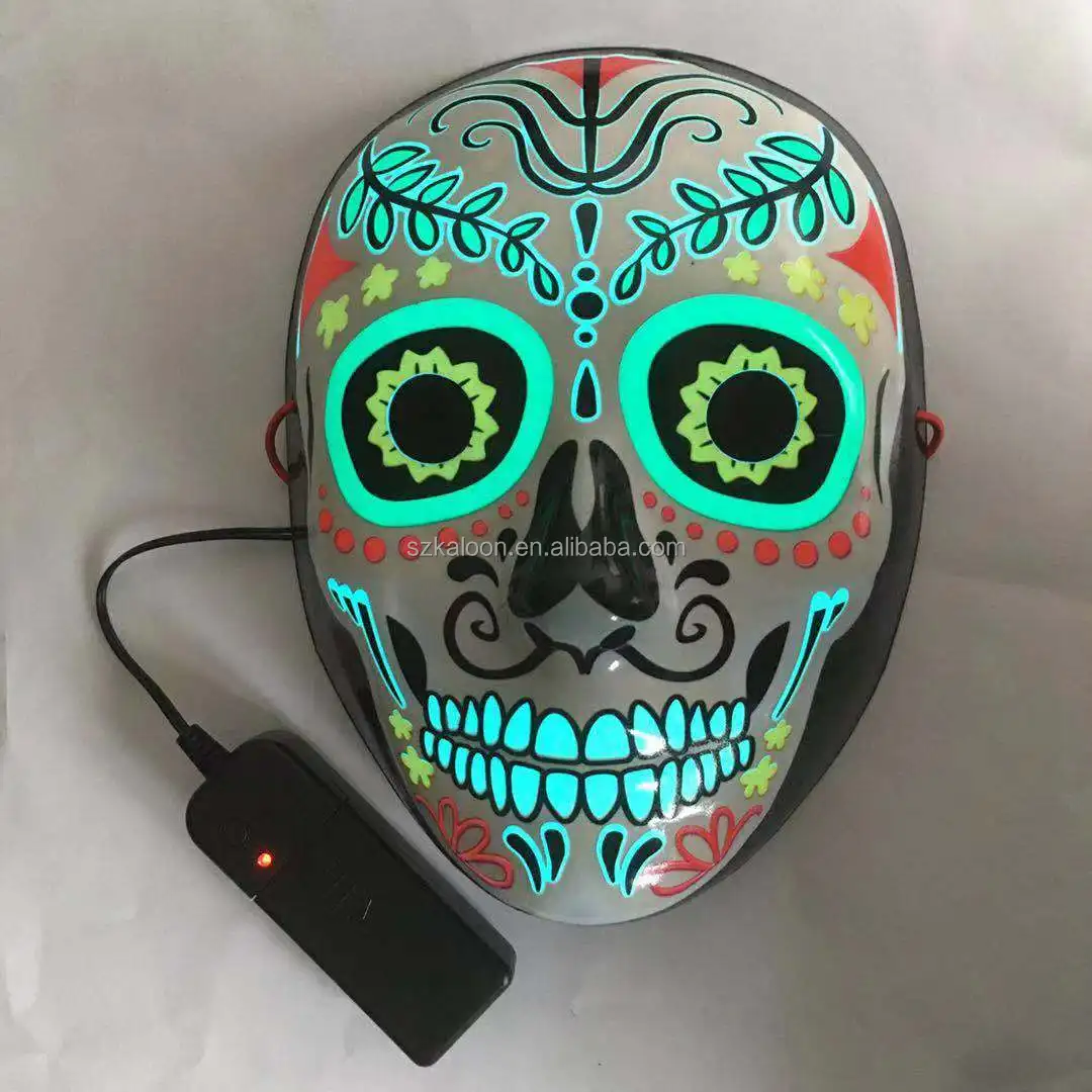 2022 Newest Hot Sale Fashion Led Mask Light Up Party Facemask,3D EL Mask,led mask halloween for Halloween Party Event